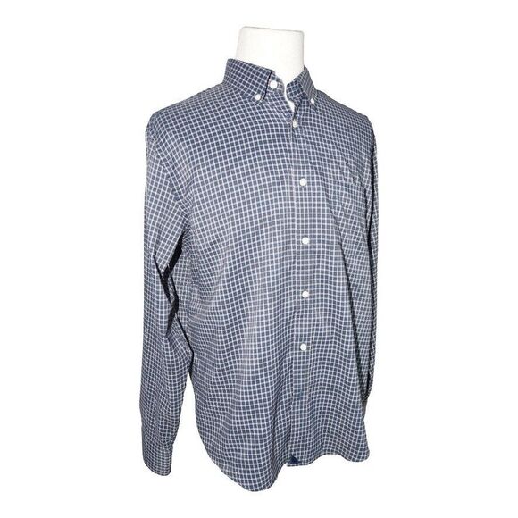 UNTUCKit Blue Plaid Button-Up Shirt Size XL Classic Smart Casual Preppy - Picture 4 of 5